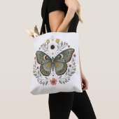Celestial Butterfly Floral Illustration Tote Bag (Dichtbij)