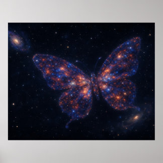 Celestial Butterfly Galaxy  Poster