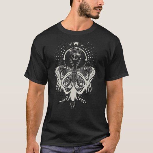 Celestial Butterfly Moth Roos T T-shirt (Voorkant)