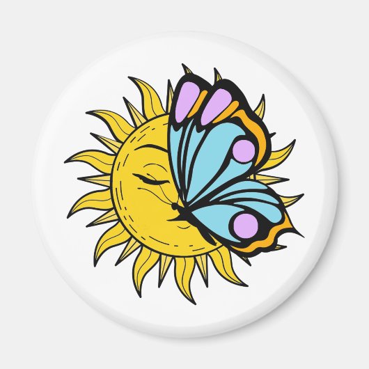 Celestial Butterfly Sun Magneet (Voorkant)