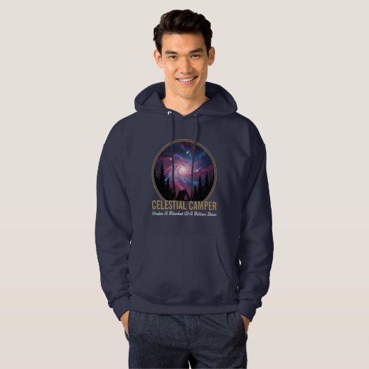 Celestial Camper Galaxy Night Scene Hoodie (Voorkant volledig)