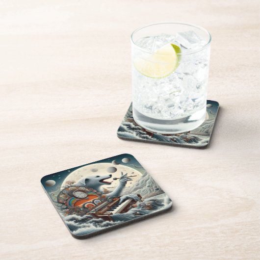 Celestial Canis Pianist Bier Onderzetter (Rechterzijde)