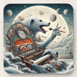 Celestial Canis Pianist Bier Onderzetter