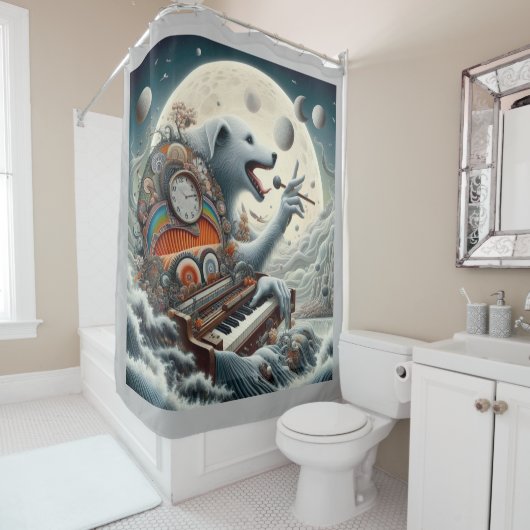 Celestial Canis Pianist Douchegordijn (In situ)