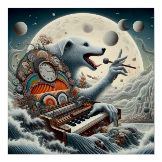 Celestial Canis Pianist Perfect Poster (Voorkant)