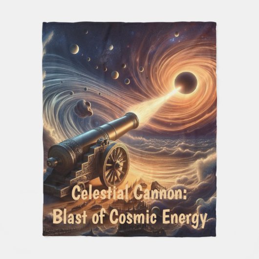 Celestial Cannon: explosie van kosmische energie Fleece Deken (Voorkant)