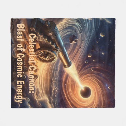 Celestial Cannon: explosie van kosmische energie Fleece Deken (Voorkant (Horizontaal))