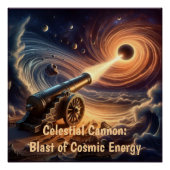 Celestial Cannon: explosie van kosmische energie Perfect Poster (Voorkant)