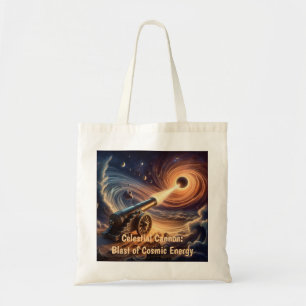 Celestial Cannon: explosie van kosmische energie Tote Bag