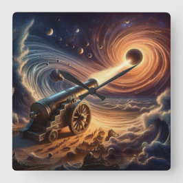 Celestial Cannon: explosie van kosmische energie Vierkante Klok