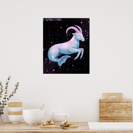 Celestial Capricorn – Astrology Art Poster (Keuken)