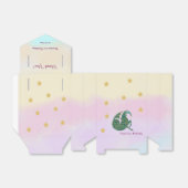 Celestial Capricorn Watercolor | 1st Birthday Bedankdoosjes (Uitgevouwen)