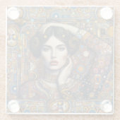 "Celestial Caress" Glass Onderzetter (Achterkant)