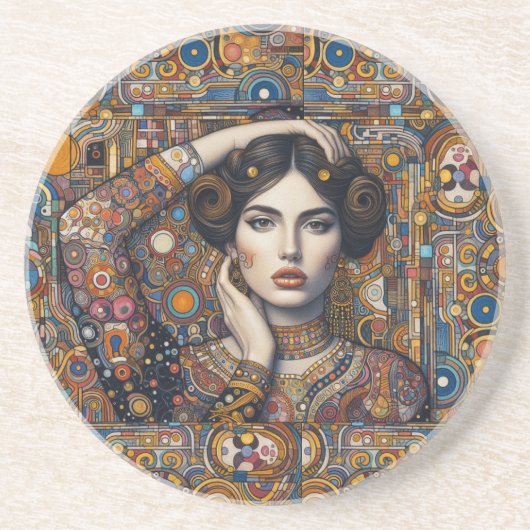 "Celestial Caress" zandsteen Onderzetter (Voorkant)