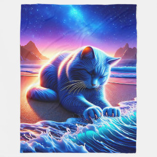 Celestial Cat bij het water Fleece Deken