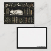 Celestial Cat Bookish Note Cards Notitiekaartje (Voorkant / Achterkant)