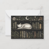 Celestial Cat Bookish Note Cards Notitiekaartje (Voorkant)