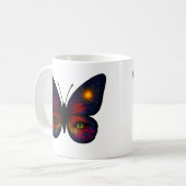 Celestial Cat-Eye Butterfly Colorful Sun Moon Boho Koffiemok (Voorkant links)