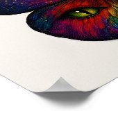 Celestial Cat-Eye Butterfly Sun Moon Star Boho Art Poster (Hoek)