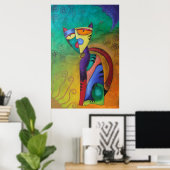 Celestial Cat Poster (Thuiskantoor)