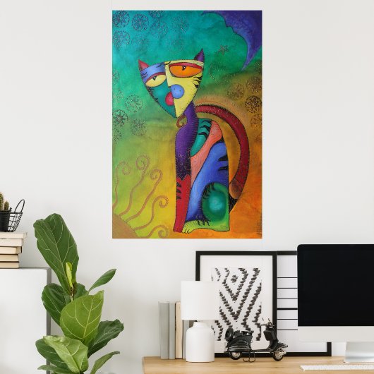 Celestial Cat Poster (Thuiskantoor)