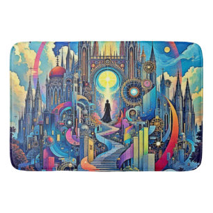 Celestial Cathedral Cityscape Badmat