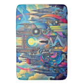 Celestial Cathedral Cityscape Badmat (Voorkant Verticaal)