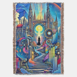 Celestial Cathedral Cityscape Deken