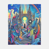Celestial Cathedral Cityscape Fleece Deken (Voorkant)