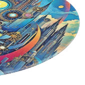Celestial Cathedral Cityscape Snijplank (Hoek)