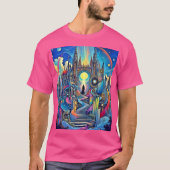 Celestial Cathedral Cityscape T-shirt (Voorkant)