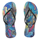 Celestial Cathedral Cityscape Teenslippers (Voetbed)