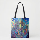 Celestial Cathedral Cityscape Tote Bag (Voorkant)