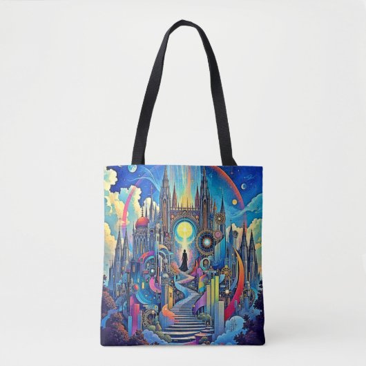 Celestial Cathedral Cityscape Tote Bag (Voorkant)