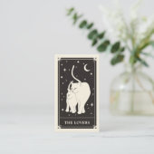 Celestial Cats Tarot Wedding Save the Date Kaart Visitekaartje (Staand voorkant)