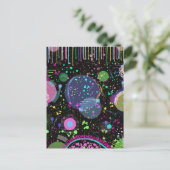 Celestial Celebrations: Maximalist Abstract Art  Briefkaart (Staand voorkant)