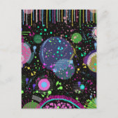 Celestial Celebrations: Maximalist Abstract Art  Briefkaart (Voorkant)