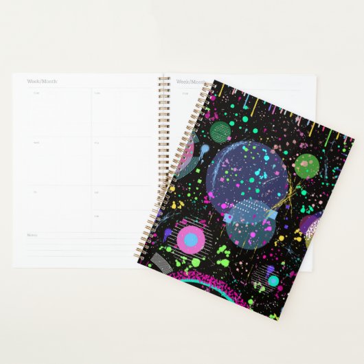Celestial Celebrations: Maximalist Abstract Art Planner (Display)