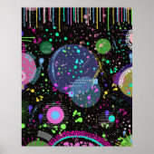 Celestial Celebrations: Maximalist Abstract Art  Poster (Voorkant)