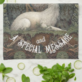 Celestial Celtic Hare met bomen en Natuur Theedoek (Gevouwen)