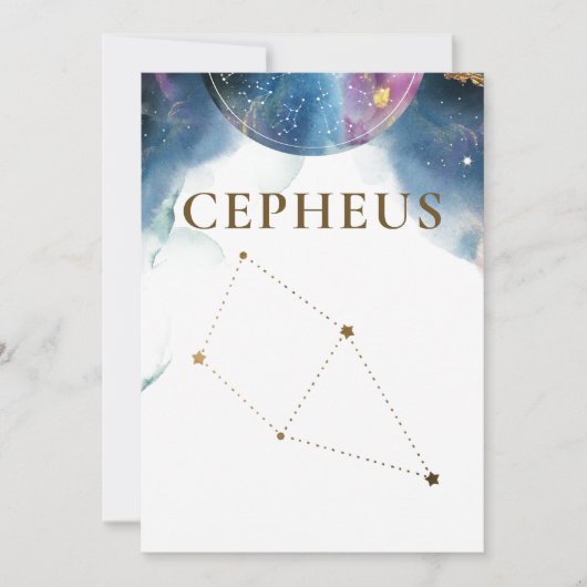 Celestial Cepheus Constellation Table Number (Voorkant)