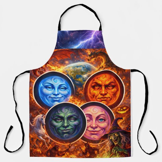 Celestial chaos fantasy ritual Gothic elemental ap Schort (Voorkant)