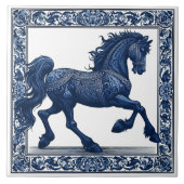 Celestial Charger: Floral Splendor Tegeltje (Voorkant)