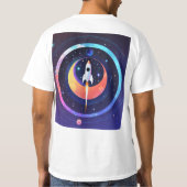 Celestial Chic Space Afbeelding T-shirt Collectie (Achterkant)