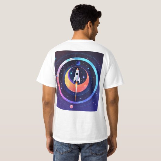 Celestial Chic Space Afbeelding T-shirt Collectie (Achterkant volledig)