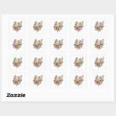 Celestial Christmas Elegance Vierkante Sticker (Vel)