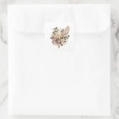 Celestial Christmas Elegance Vierkante Sticker (Tas)