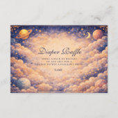 Celestial Cloud Planets Diapper Raffle Informatiekaartje (Voorkant)