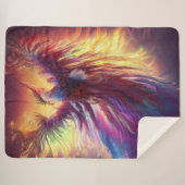 Celestial Colorful Phoenix Sherpa Blanket Deken (Voorkant (horizontaal))