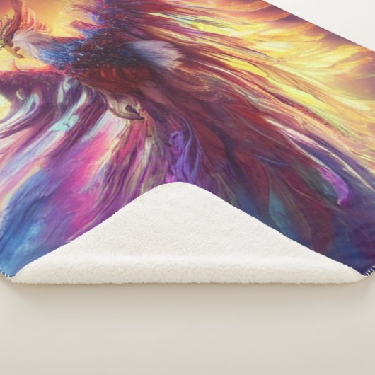 Celestial Colorful Phoenix Sherpa Blanket Sherpa Deken (3/4)